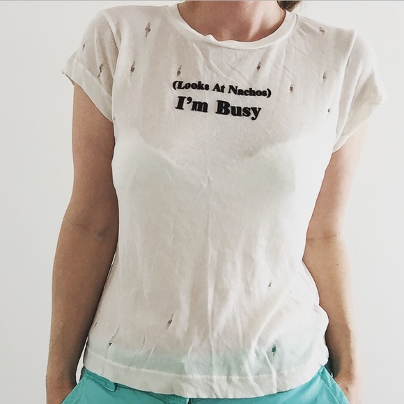 New Wildfox Priority Distressed Tee - Picture 5 of 7